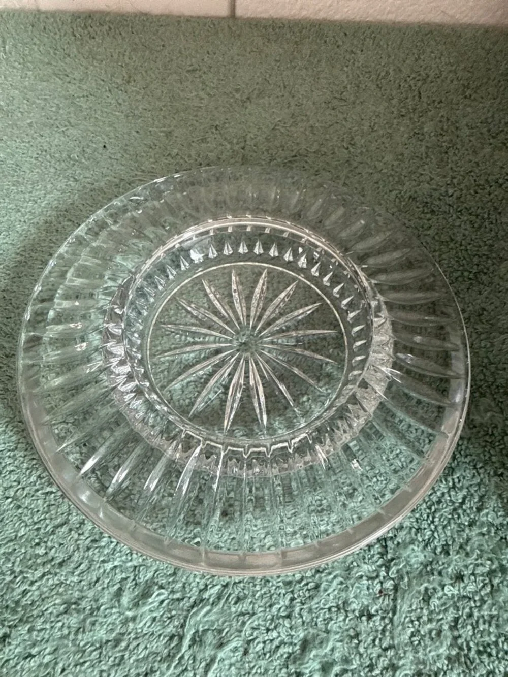 Vintage Cut Crystal Pillar Candle Holder, Poland
